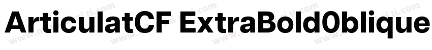 ArticulatCF ExtraBold0blique字体转换